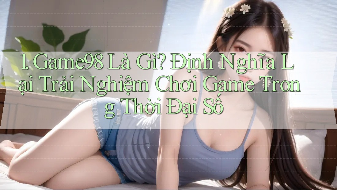 1. Game98 Là Gì? Định Nghĩa Lại Trải Nghiệm Chơi Game Trong Thời Đại Số