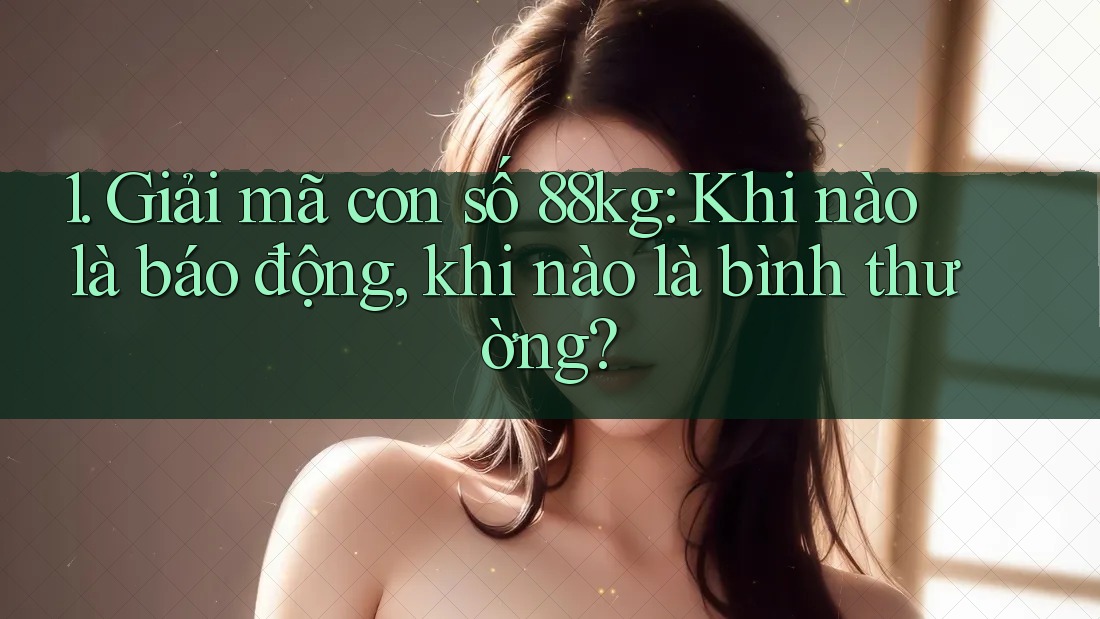 1. Giải mã con số 88kg: Khi nào là báo động, khi nào là bình thường?