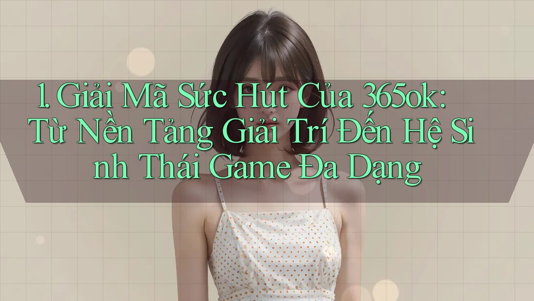 1. Giải Mã Sức Hút Của 365ok: Từ Nền Tảng Giải Trí Đến Hệ Sinh Thái Game Đa Dạng