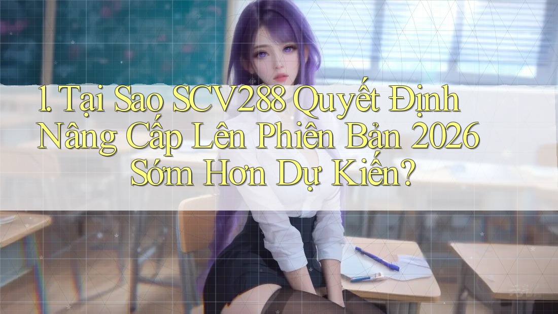 1. Tại Sao SCV288 Quyết Định Nâng Cấp Lên Phiên Bản 2026 Sớm Hơn Dự Kiến? 1. Tại Sao SCV288 Quyết Định Nâng Cấp Lên Phiên Bản 2026 Sớm Hơn Dự Kiến?