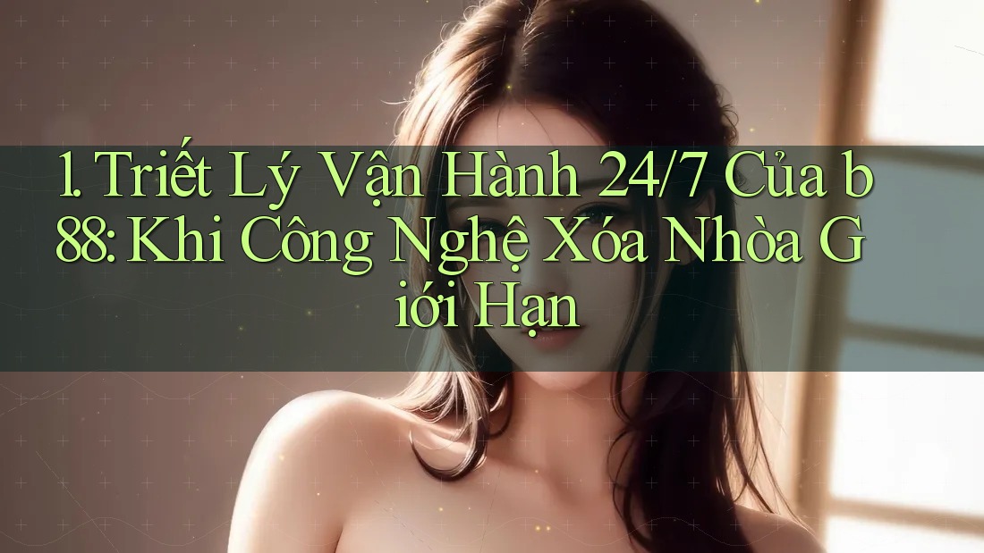 1. Triết Lý Vận Hành 24/7 Của b88: Khi Công Nghệ Xóa Nhòa Giới Hạn