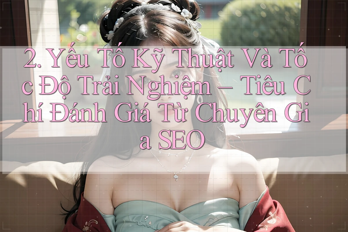 2. Yếu Tố Kỹ Thuật Và Tốc Độ Trải Nghiệm – Tiêu Chí Đánh Giá Từ Chuyên Gia SEO 2. Yếu Tố Kỹ Thuật Và Tốc Độ Trải Nghiệm – Tiêu Chí Đánh Giá Từ Chuyên Gia SEO