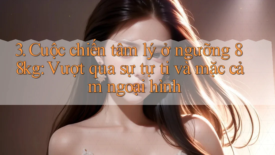 3. Cuộc chiến tâm lý ở ngưỡng 88kg: Vượt qua sự tự ti và mặc cảm ngoại hình 3. Cuộc chiến tâm lý ở ngưỡng 88kg: Vượt qua sự tự ti và mặc cảm ngoại hình
