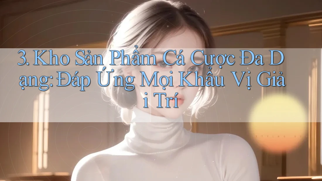 3. Kho Sản Phẩm Cá Cược Đa Dạng: Đáp Ứng Mọi Khẩu Vị Giải Trí