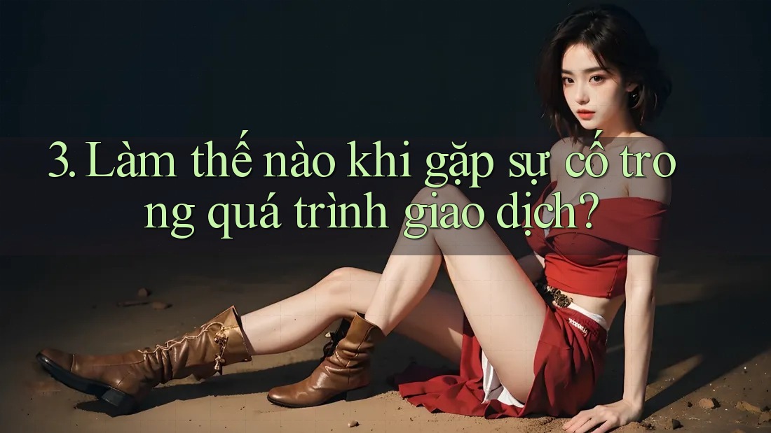 3. Làm thế nào khi gặp sự cố trong quá trình giao dịch?