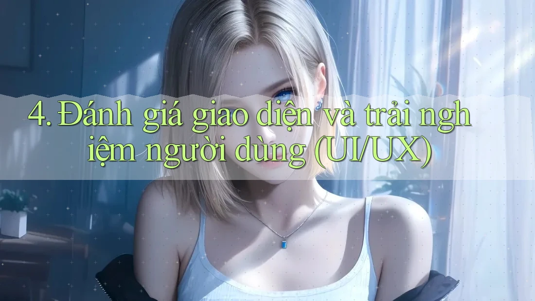 4. Đánh giá giao diện và trải nghiệm người dùng (UI/UX) 4. Đánh giá giao diện và trải nghiệm người dùng (UI/UX)