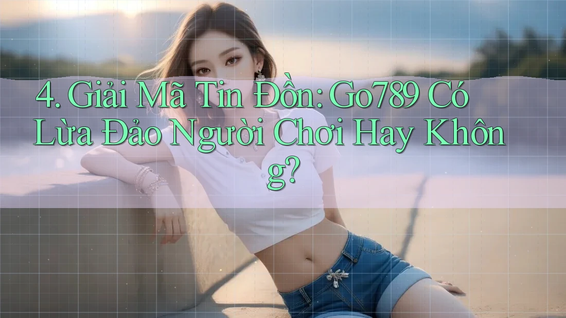 4. Giải Mã Tin Đồn: Go789 Có Lừa Đảo Người Chơi Hay Không? 4. Giải Mã Tin Đồn: Go789 Có Lừa Đảo Người Chơi Hay Không?