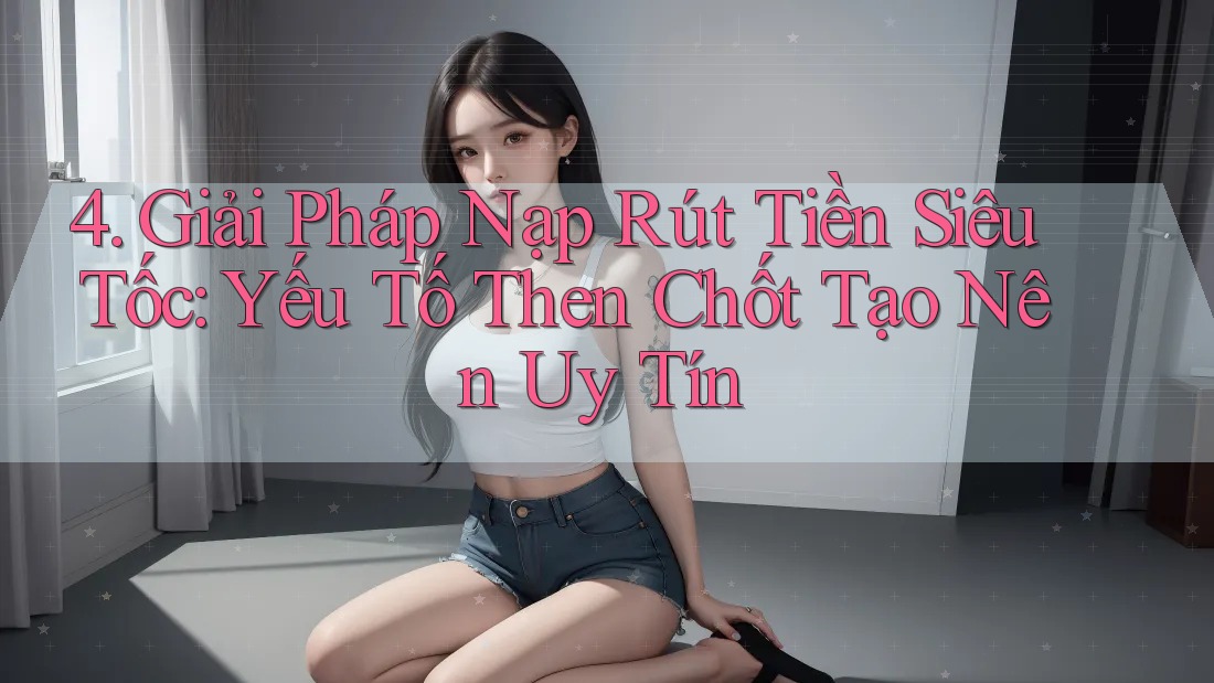 4. Giải Pháp Nạp Rút Tiền Siêu Tốc: Yếu Tố Then Chốt Tạo Nên Uy Tín