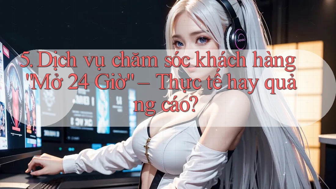 5. Dịch vụ chăm sóc khách hàng “Mở 24 Giờ” – Thực tế hay quảng cáo? 5. Dịch vụ chăm sóc khách hàng “Mở 24 Giờ” – Thực tế hay quảng cáo?