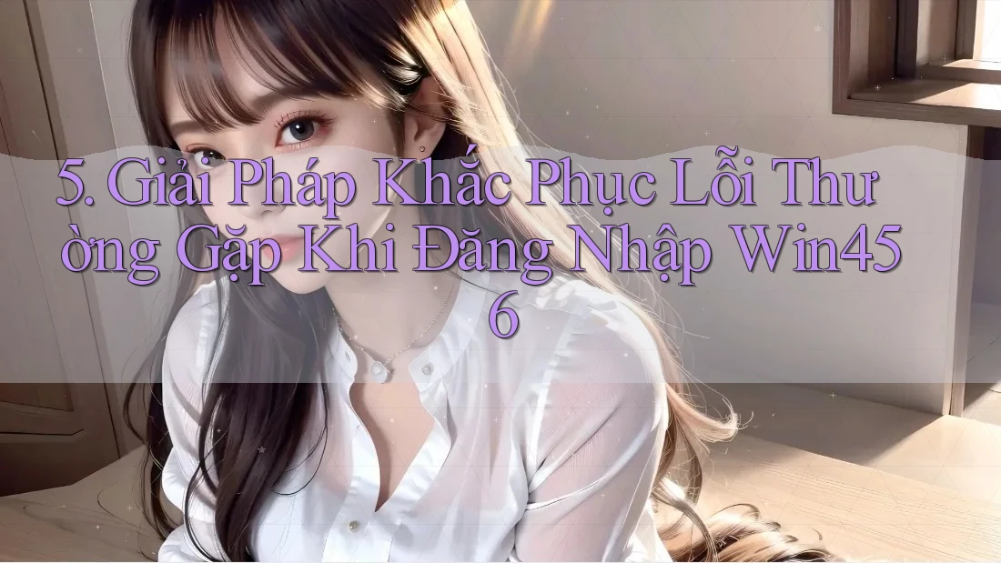 5. Giải Pháp Khắc Phục Lỗi Thường Gặp Khi Đăng Nhập Win456