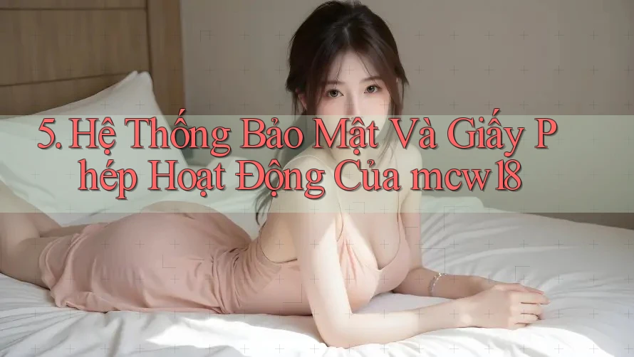 5. Hệ Thống Bảo Mật Và Giấy Phép Hoạt Động Của mcw18