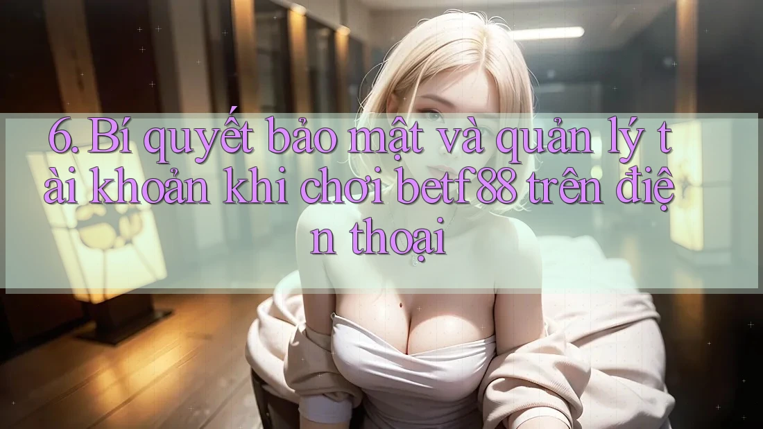 6. Bí quyết bảo mật và quản lý tài khoản khi chơi betf88 trên điện thoại
