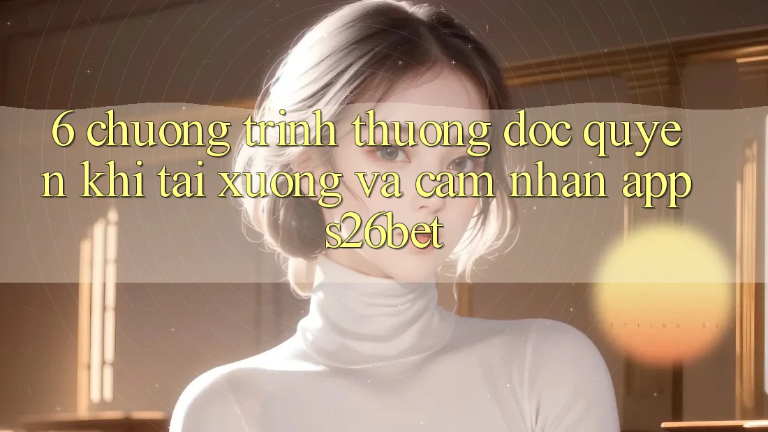 6. Chương trình thưởng Độc Quyền Khi Tải xuống Và Cảm nhận App S26bet