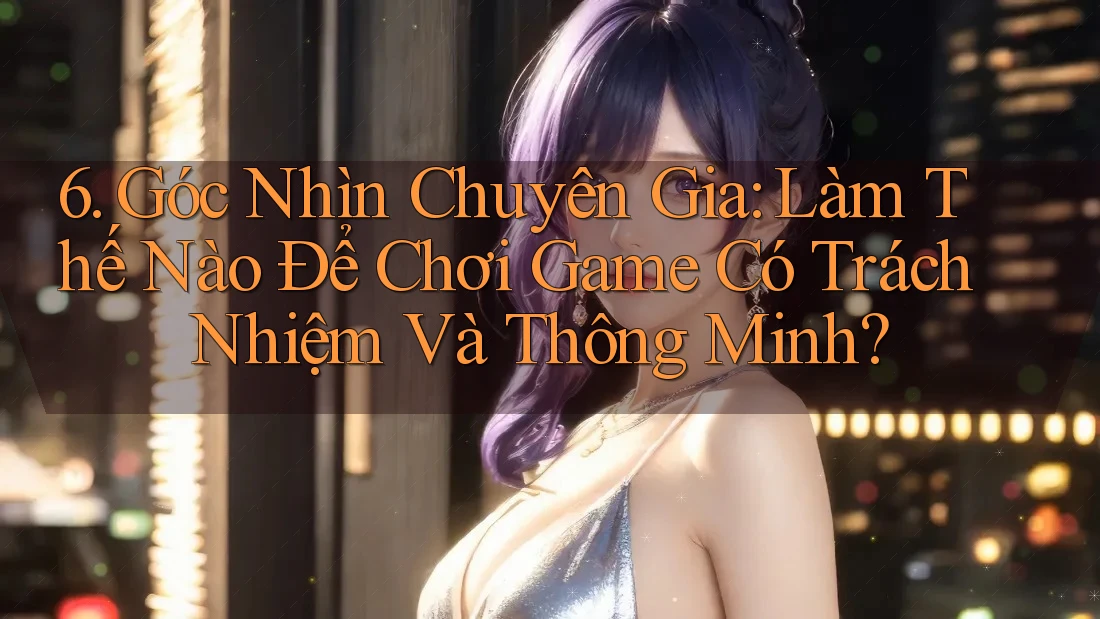 6. Góc Nhìn Chuyên Gia: Làm Thế Nào Để Chơi Game Có Trách Nhiệm Và Thông Minh?