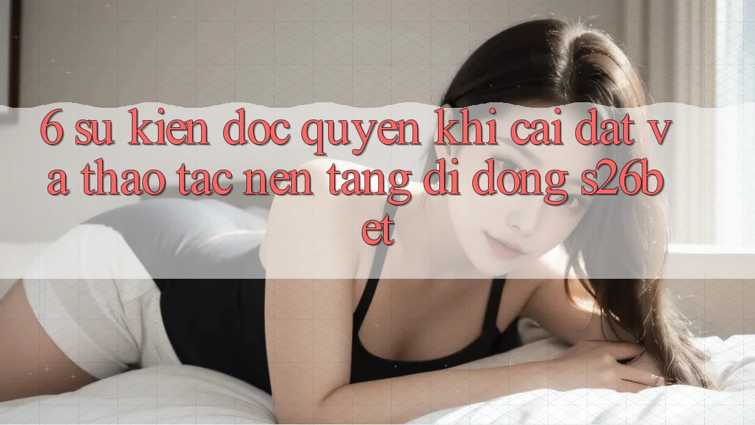 6. Sự kiện Độc Quyền Khi Cài Đặt Và Thao tác Nền tảng di động S26bet