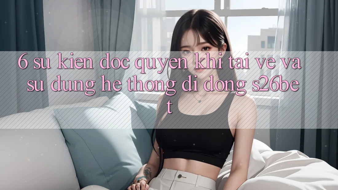 6. Sự kiện Độc Quyền Khi Tải về Và Sử Dụng Hệ thống di động S26bet 6. Sự kiện Độc Quyền Khi Tải về Và Sử Dụng Hệ thống di động S26bet
