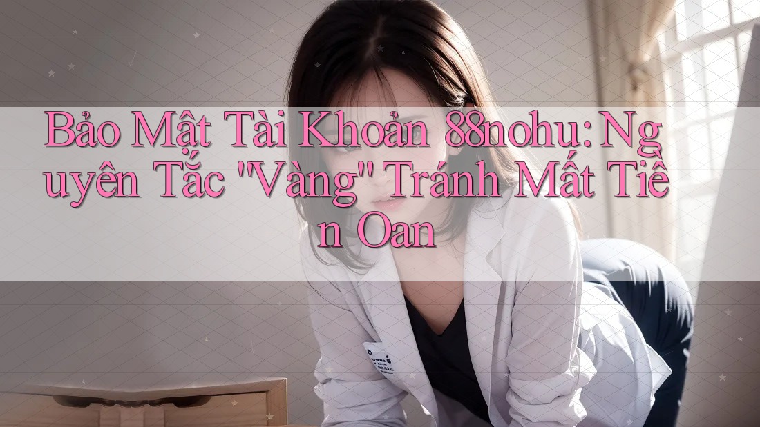 Bảo Mật Tài Khoản 88nohu: Nguyên Tắc “Vàng” Tránh Mất Tiền Oan