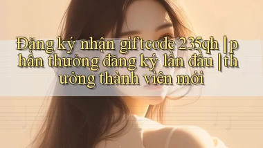 Đăng ký nhận giftcode 235qh phần thưởng đăng ký lần đầu thưởng thành viên mới