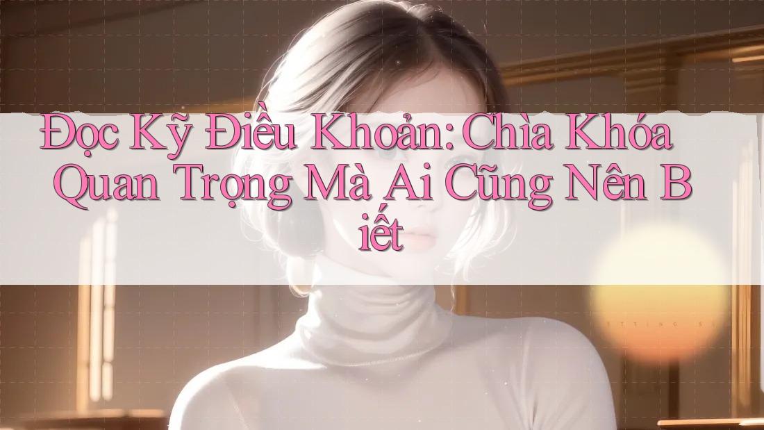 Đọc Kỹ Điều Khoản: Chìa Khóa Quan Trọng Mà Ai Cũng Nên Biết