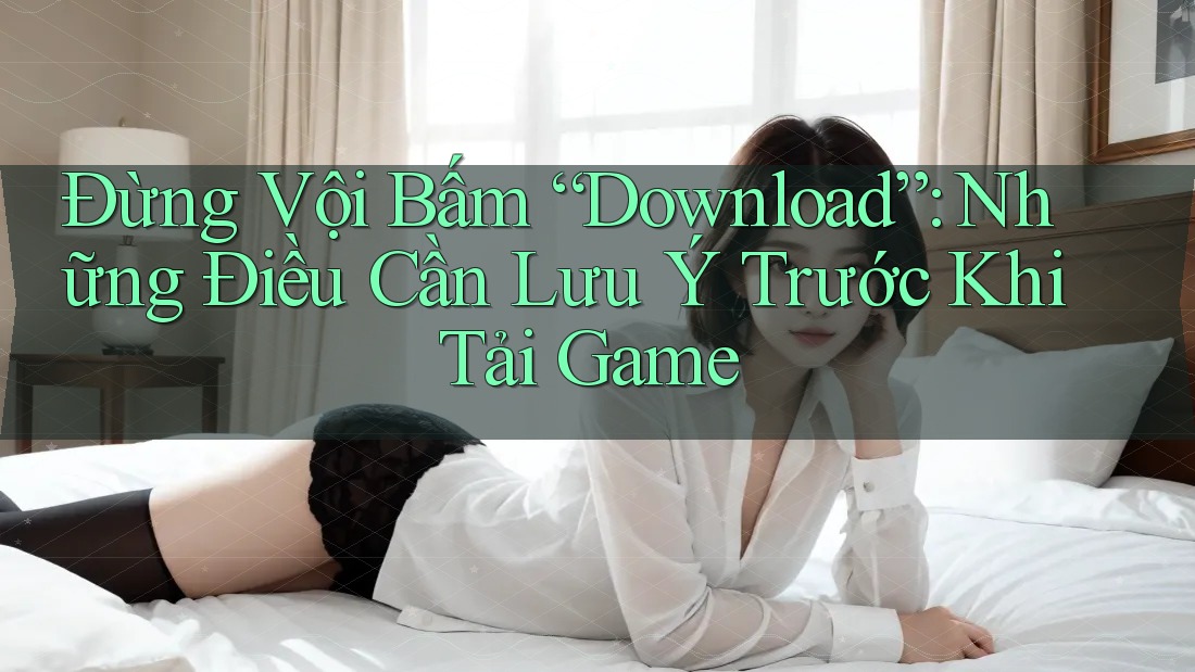 Đừng Vội Bấm “Download”: Những Điều Cần Lưu Ý Trước Khi Tải Game