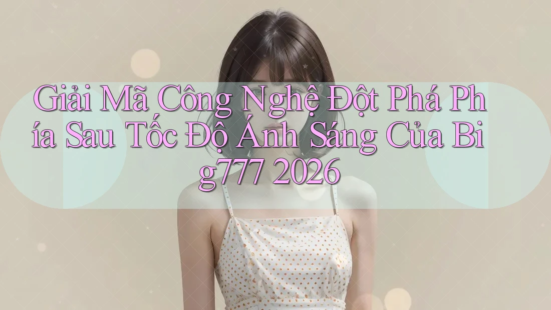 Giải Mã Công Nghệ Đột Phá Phía Sau Tốc Độ Ánh Sáng Của Big777 2026 Giải Mã Công Nghệ Đột Phá Phía Sau Tốc Độ Ánh Sáng Của Big777 2026