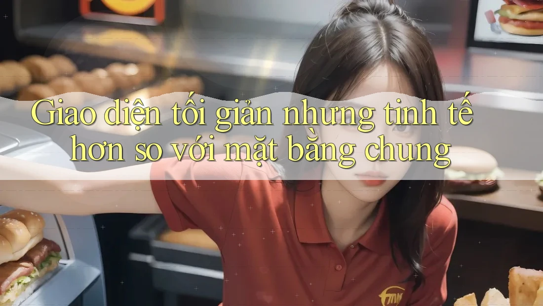 Giao diện tối giản nhưng tinh tế hơn so với mặt bằng chung