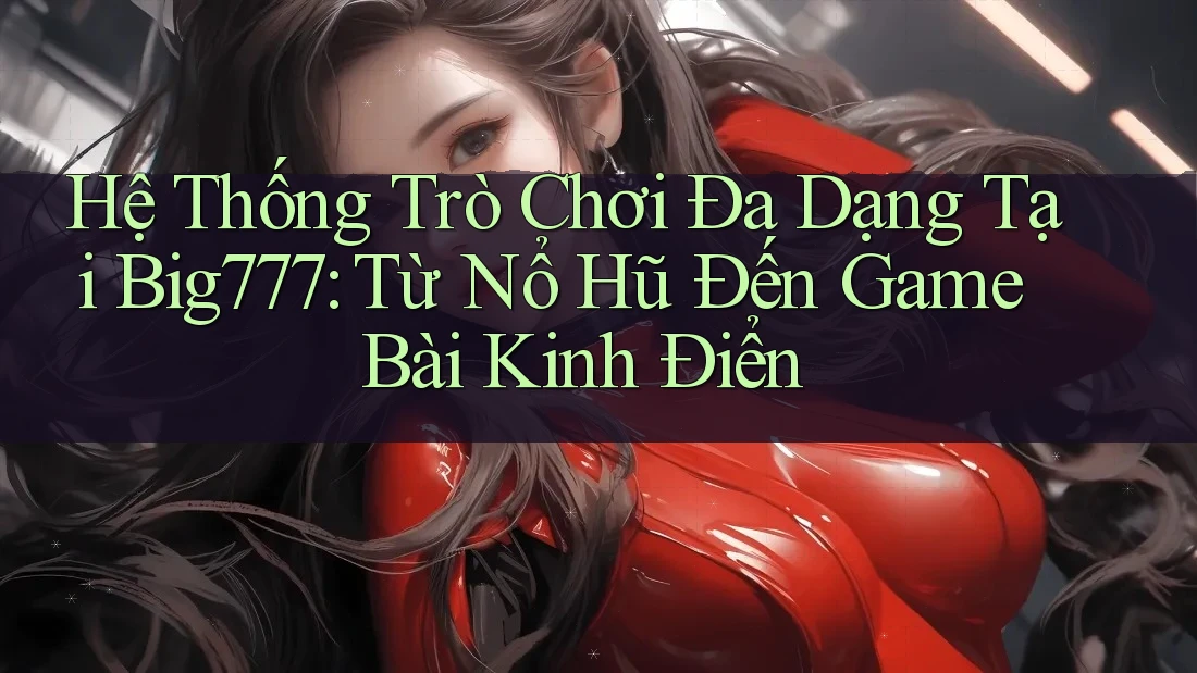 Hệ Thống Trò Chơi Đa Dạng Tại Big777: Từ Nổ Hũ Đến Game Bài Kinh Điển