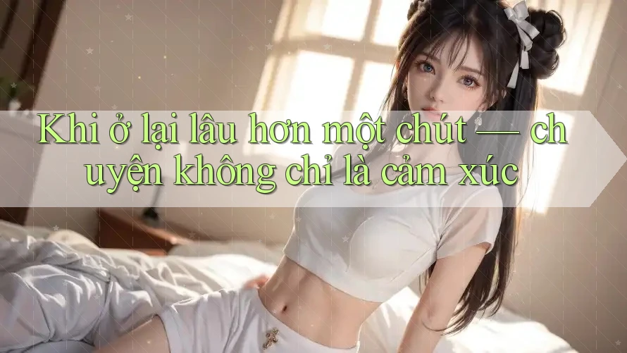 Khi ở lại lâu hơn một chút — chuyện không chỉ là cảm xúc
