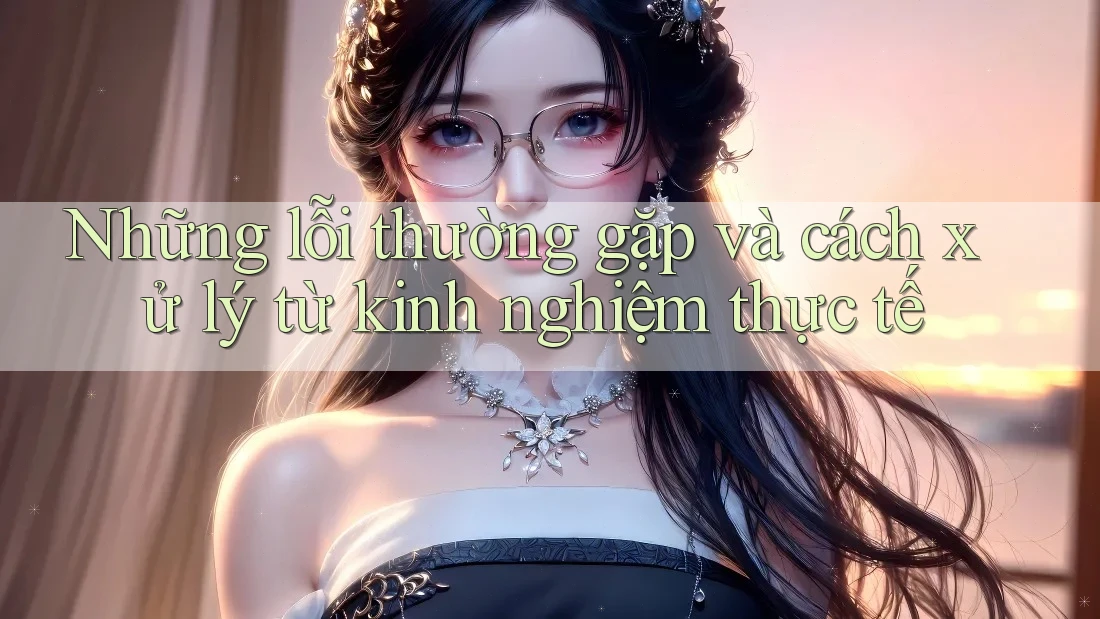 Những lỗi thường gặp và cách xử lý từ kinh nghiệm thực tế Những lỗi thường gặp và cách xử lý từ kinh nghiệm thực tế