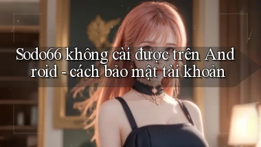 Sodo66 không cài được trên Android   cách bảo mật tài khoản