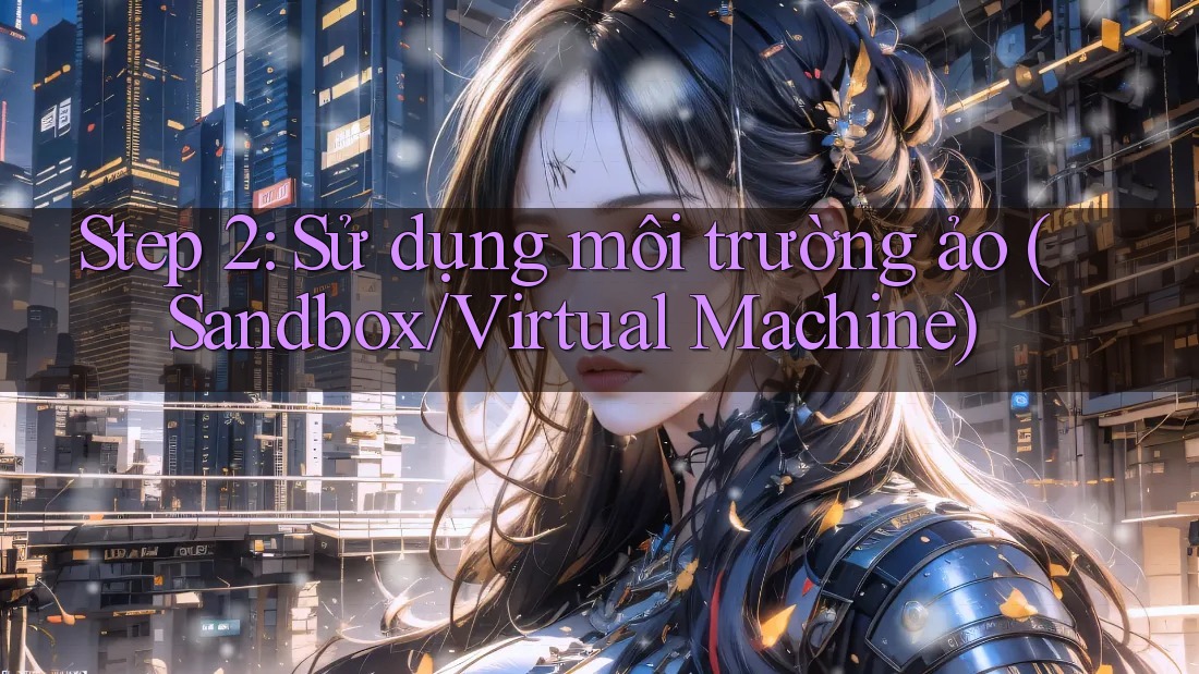 Step 2: Sử dụng môi trường ảo (Sandbox/Virtual Machine) Step 2: Sử dụng môi trường ảo (Sandbox/Virtual Machine)
