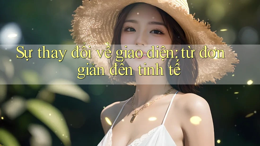 Sự thay đổi về giao diện: từ đơn giản đến tinh tế Sự thay đổi về giao diện: từ đơn giản đến tinh tế
