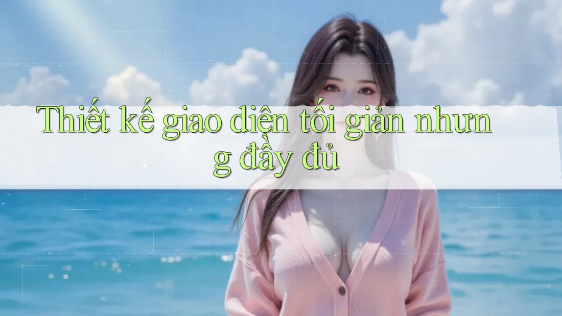 Thiết kế giao diện tối giản nhưng đầy đủ